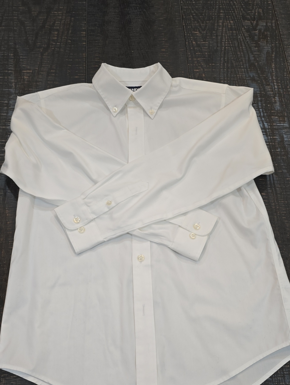 Boy's White Button-Down Dress Shirt - Classic Long Sleeve